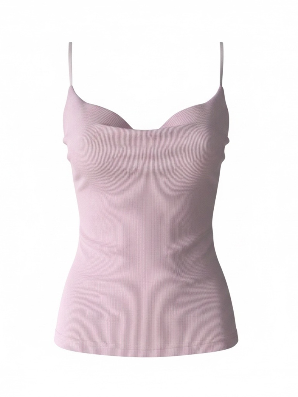 OGL Light Pink Ribbed Sweetheart Cami Top with built in bra! NWT
